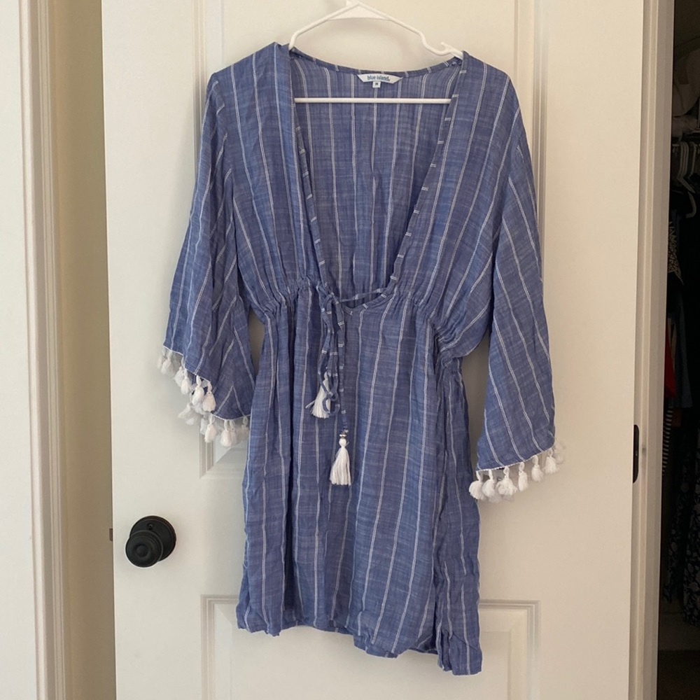 Stripe beach coverup